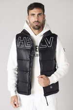Black nylon sleeveless down jacket - Image n°2