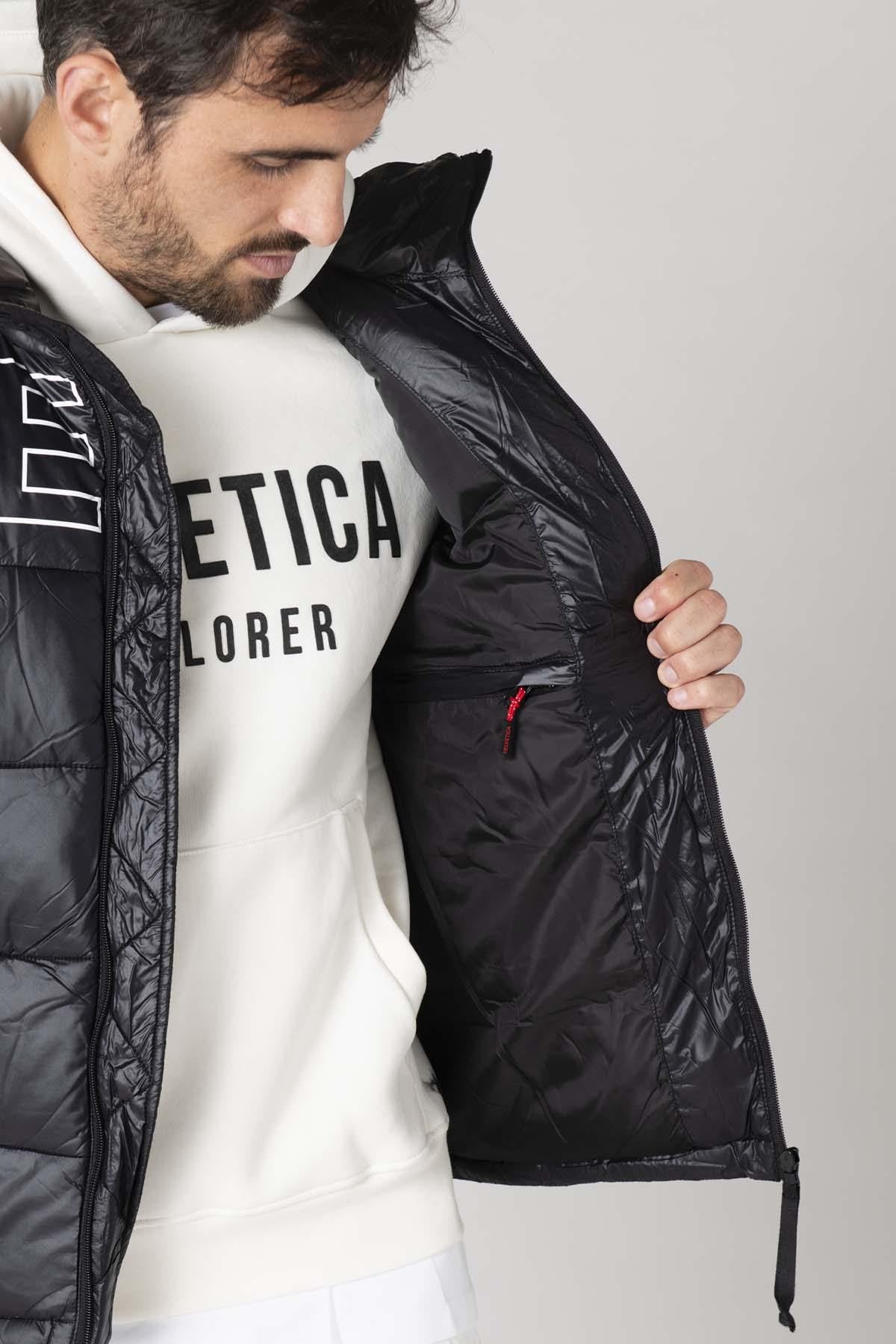 Black nylon sleeveless down jacket - Image n°6