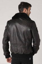 Redskins' RAFAL YCON: patinated lambskin, ribbed trims, shearling. - Image n°6