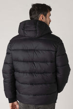 Black recycled nylon down jacket - Image n°4