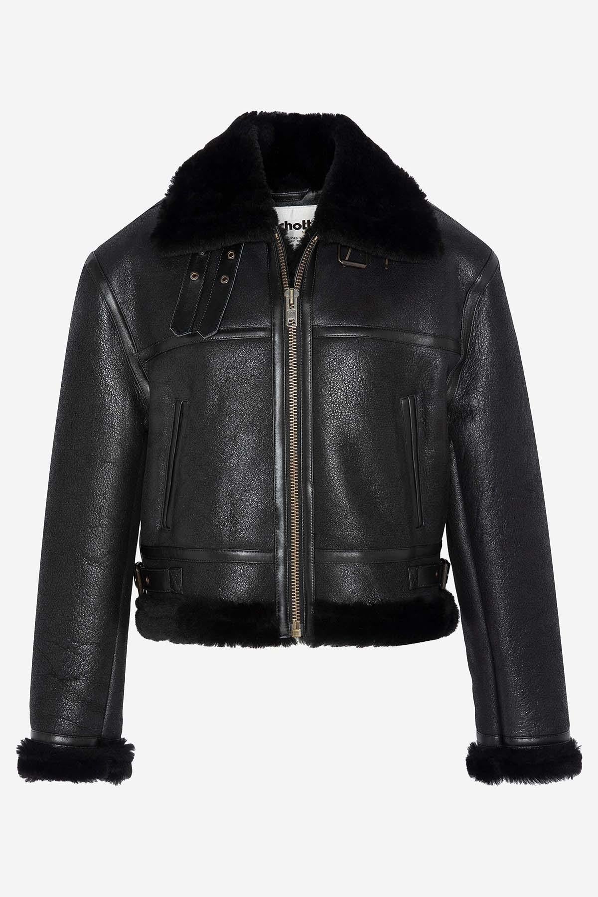 Complete black bomber jacket for women - Image n°6