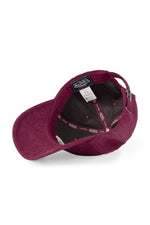 Burgundy corduroy effect cotton cap - Image n°4