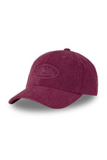 Burgundy corduroy effect cotton cap - Image n°5