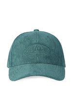 Turquoise corduroy effect cotton cap - Image n°3