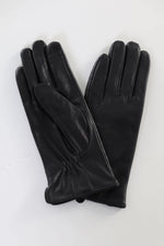 Elegant black leather gloves for women - Image n°3