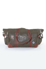 72h travel bag in dark khaki leather - Image n°2