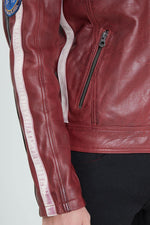 Bold red sheep leather jacket, slim-fit. Soft, durable, and sharp. - Image n°6