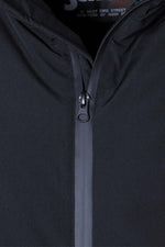 Long navy blue hooded coat - Image n°2