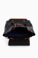 Maurice canvas and leather flap backpack - Image n°6