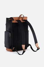 Maurice canvas and leather flap backpack - Image n°3