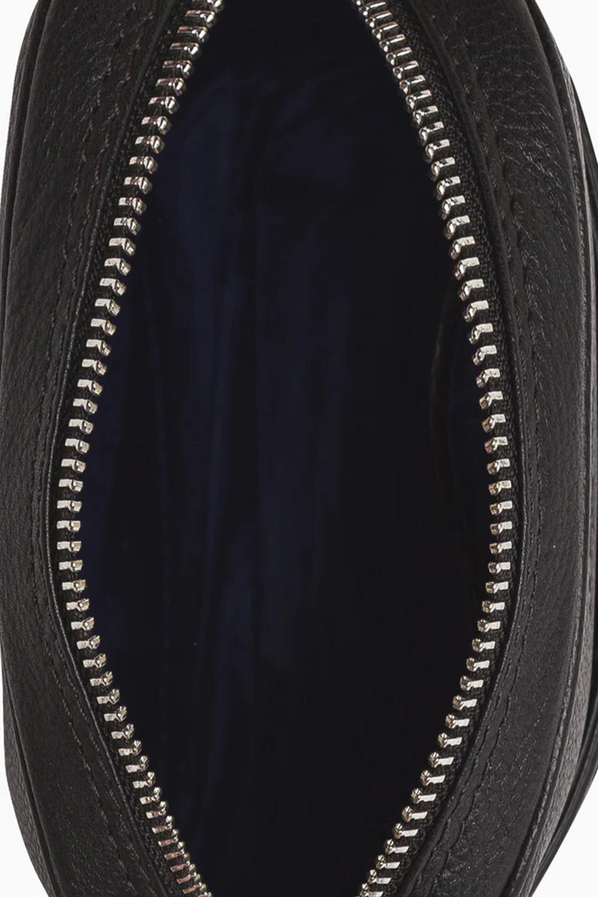 Small Charles bag in black grained leather - Image n°4