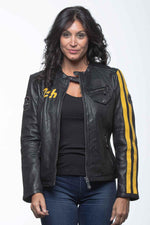 Black sheep leather jacket inspired by the 1959 24 Hours of Le Mans. - Image n°5