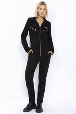 Light black jumpsuit for women - Image n°8