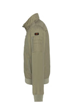 Schott Kenny bomber: sage khaki fleece, MA-1 pocket, ribbed trims. - Image n°10
