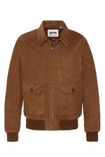 Rust-colored suede leather jacket - Image n°2