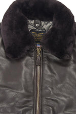Deer-tanned calfskin G-1 jacket with shearling collar. - Image n°5