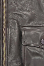 Deer-tanned calfskin G-1 jacket with shearling collar. - Image n°9