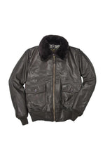 Deer-tanned calfskin G-1 jacket with shearling collar. - Image n°3