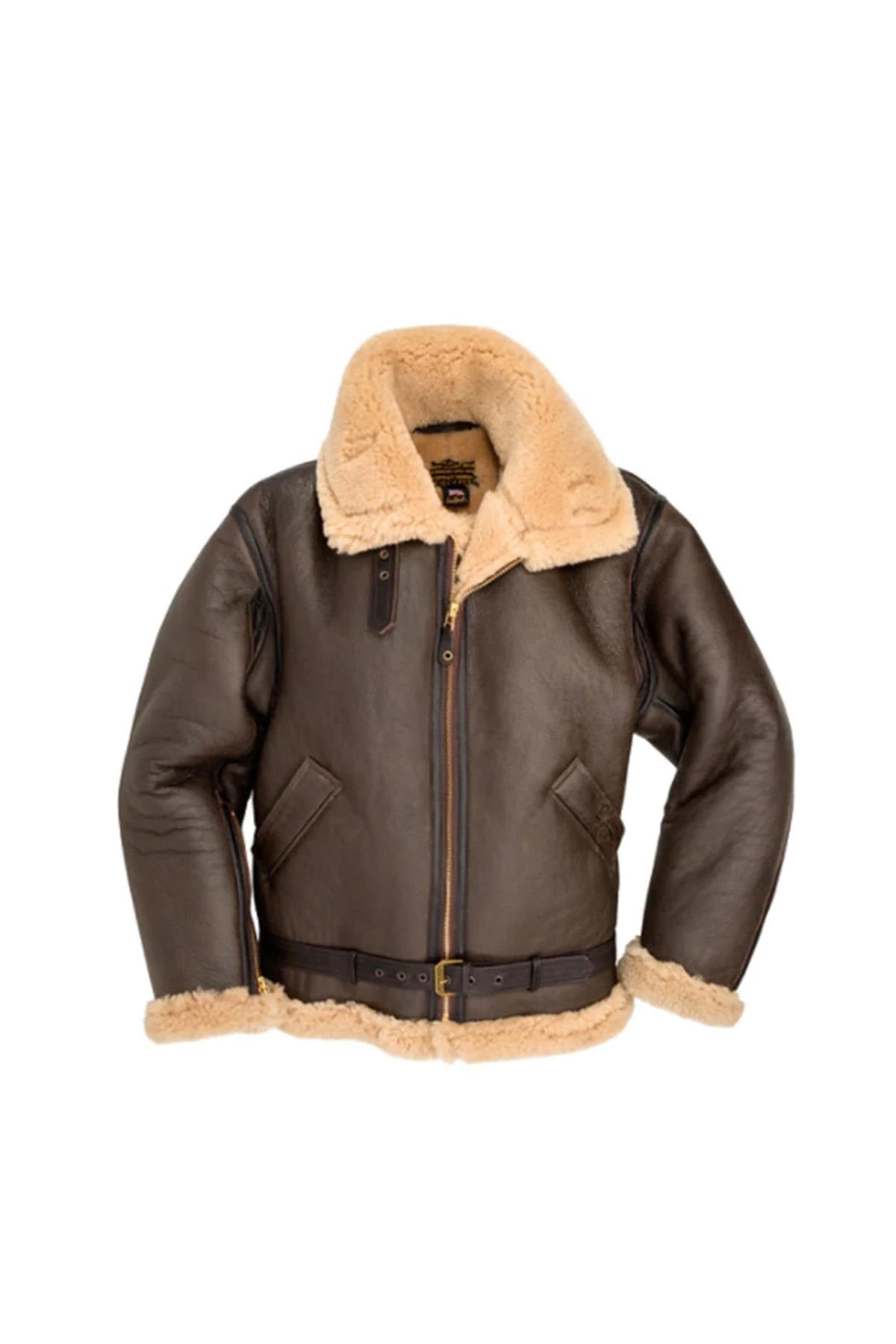 Z2109 Brown: thick shearling, RAF bomber warmth, patina that evolves. - Image n°2