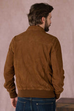 Rust-colored suede leather jacket - Image n°6