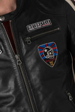 Black leather biker jacket - Image n°8
