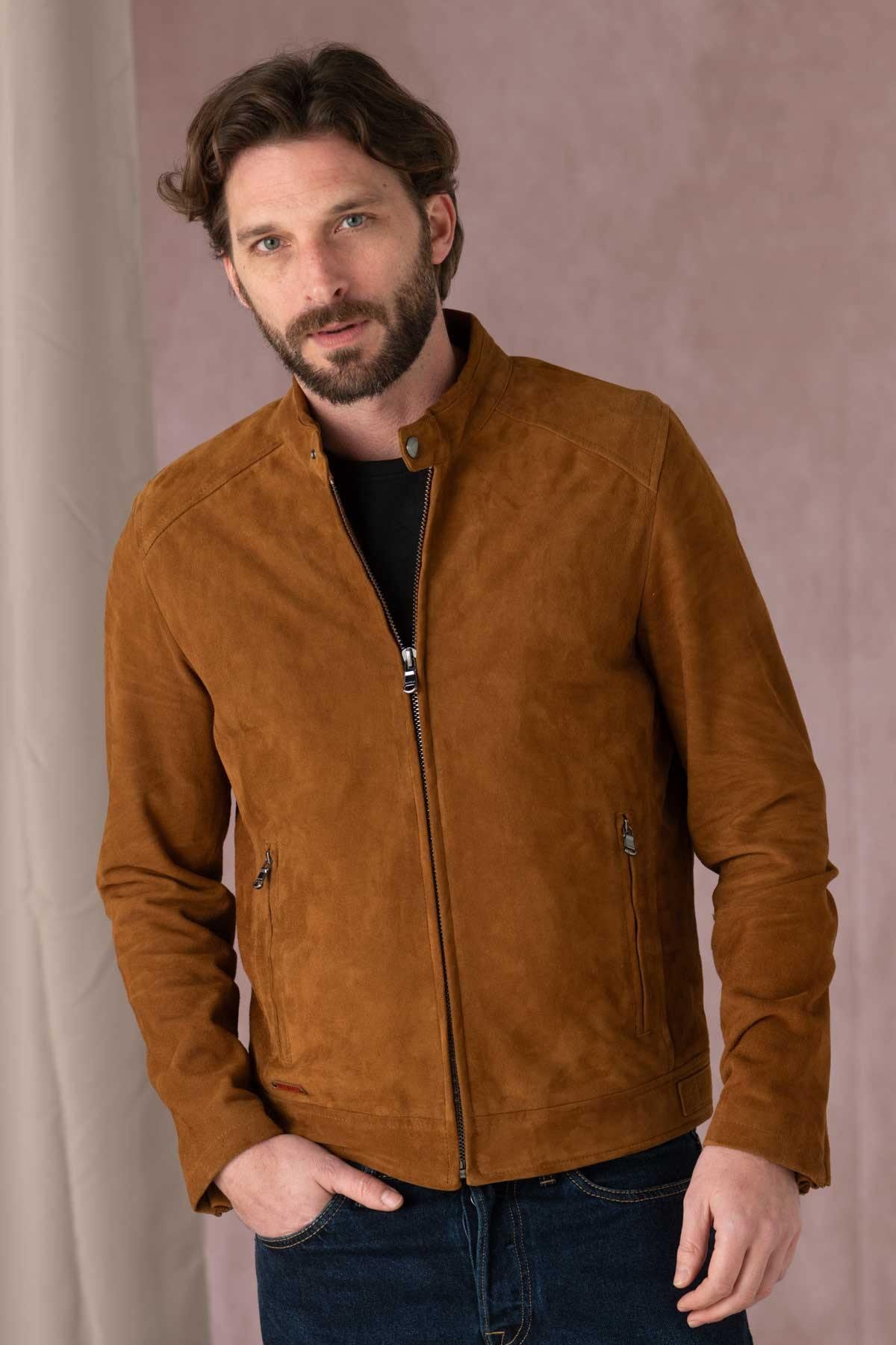 Velvety goat suede in Cognac, Daytona's Delf for classic biker style. - Image n°6