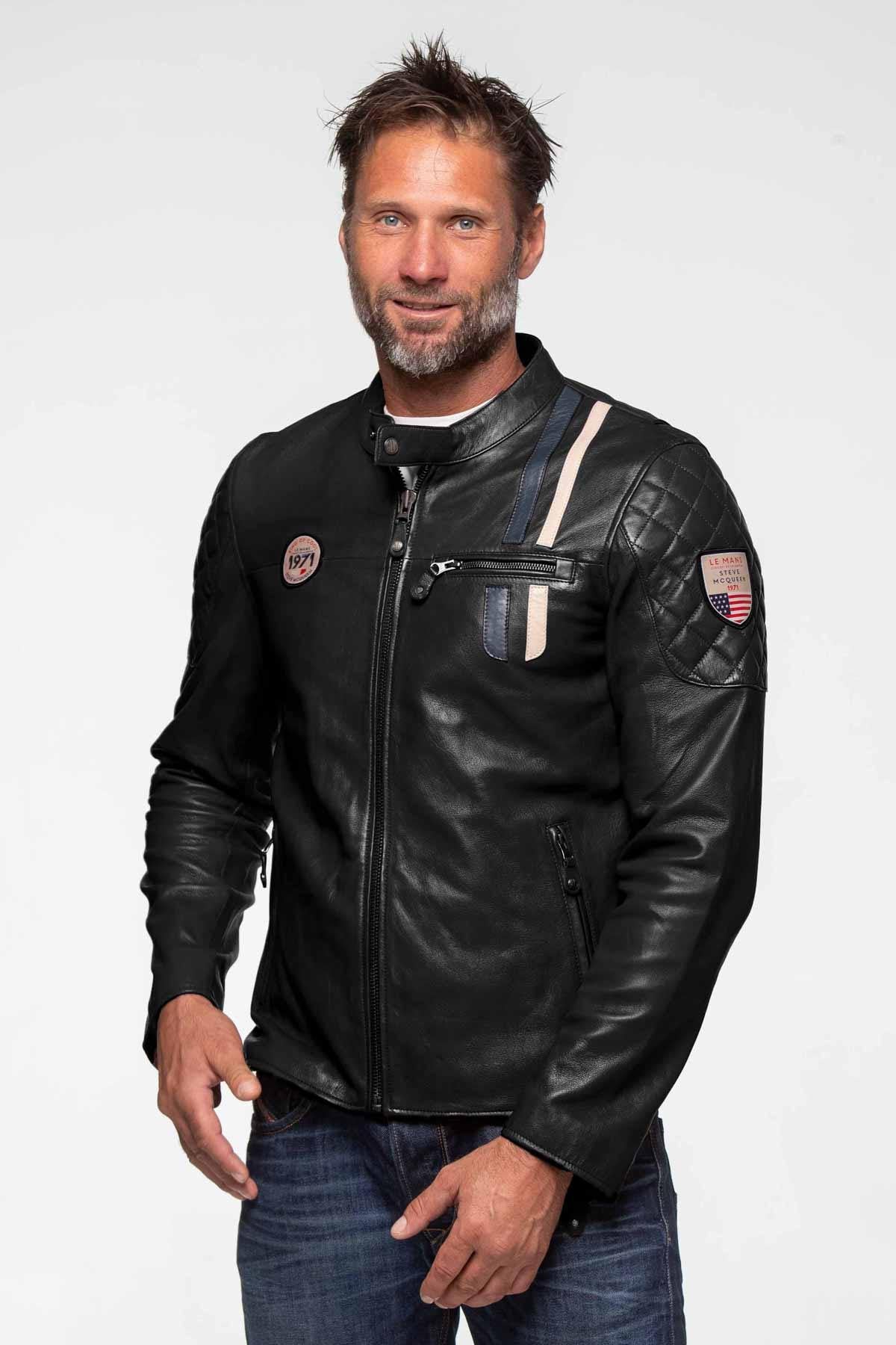A black lambskin jacket, Steve McQueen's 1971 Le Mans in every stitch. - Image n°4