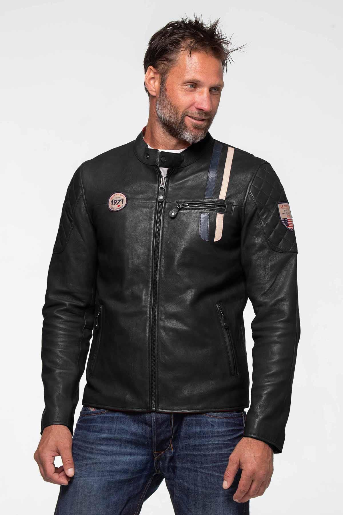 A black lambskin jacket, Steve McQueen's 1971 Le Mans in every stitch. - Image n°1