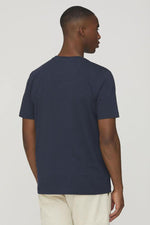 Navy blue cotton short-sleeve T-shirt - Image n°4