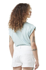 Light blue t-shirt with face print - Image n°3