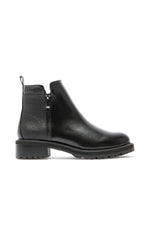 Black boots for women in synthetic material - Image n°4