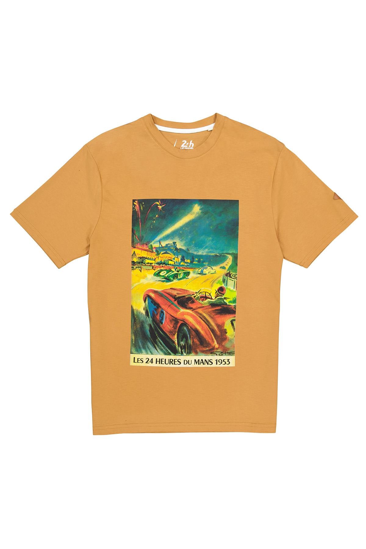 Camel T-shirt with racing paint effect pattern - Image n°3