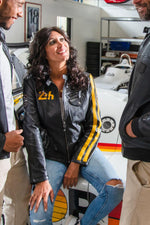 Black sheep leather jacket inspired by the 1959 24 Hours of Le Mans. - Image n°2