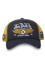 Black and yellow rock style trucker cap - Image n°3