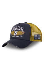 Black and yellow rock style trucker cap - Image n°1