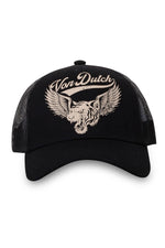 Black trucker cap with winged tiger print - Image n°3