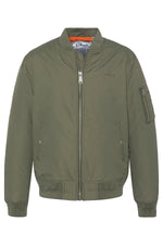 Sage khaki nylon bomber jacket - Image n°7
