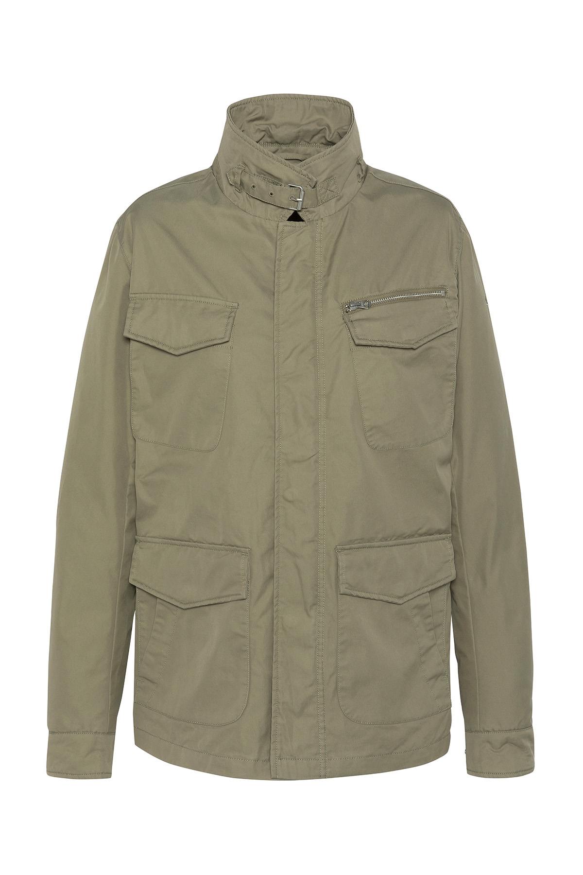 Sage khaki military jacket - Image n°8