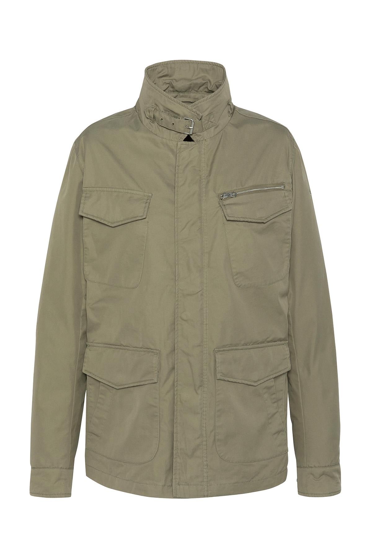 Sage khaki military jacket - Image n°8