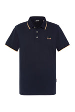 Navy blue polo shirt with logo - Image n°3