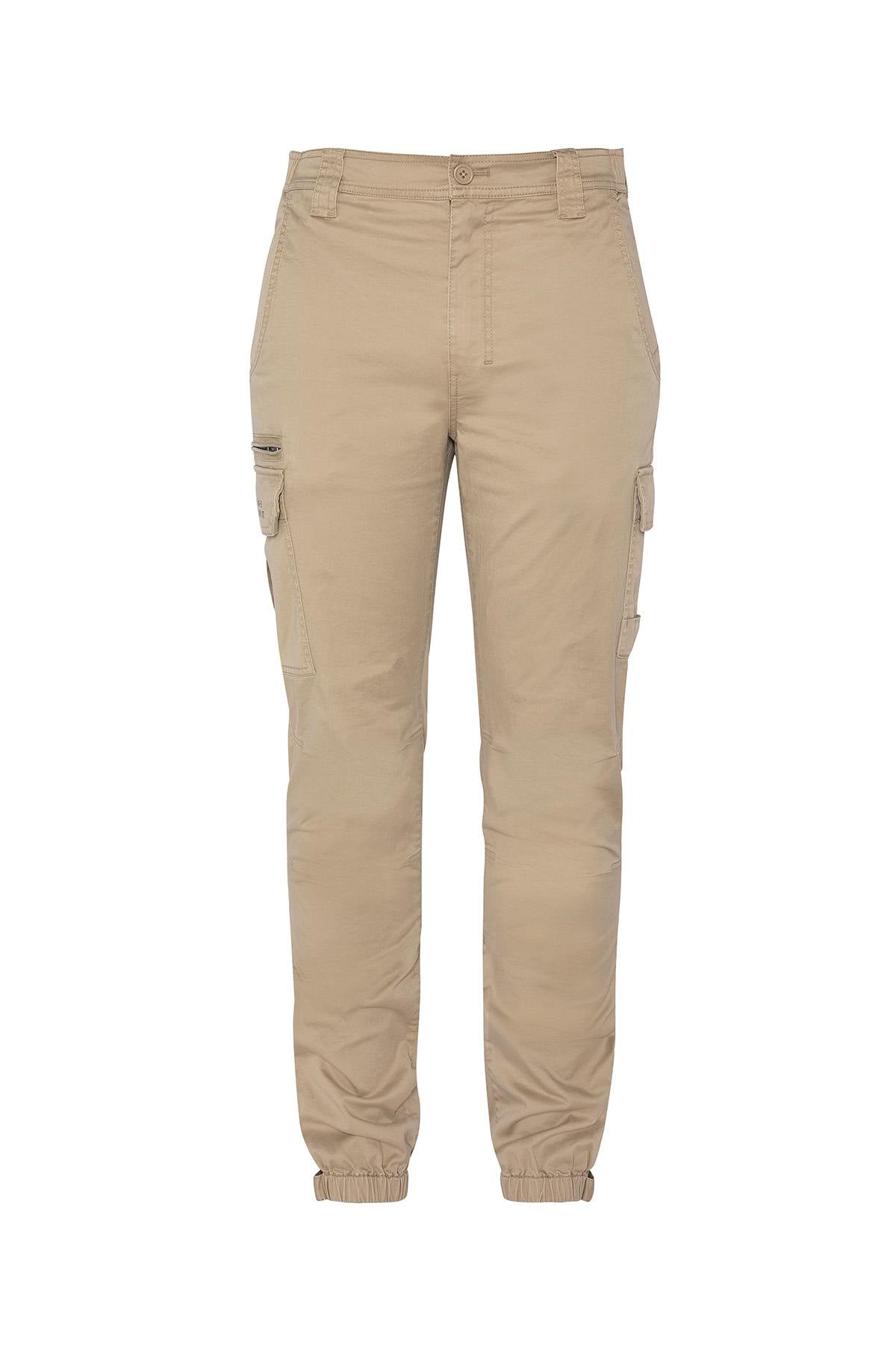 Beige cotton army pants - Image n°1