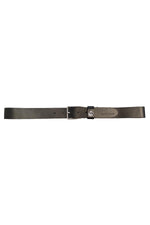 Black leather belt for men - Image n°1