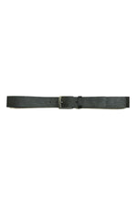 Men's black leather belt with mosaic logo - Image n°1