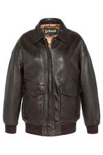 Washed lambskin aviator jacket. Oversized fit, zip and snap pockets. - Image n°3