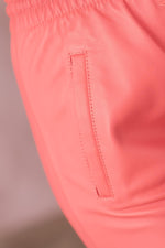 Dark Pink Casual Leather Joggers - Image n°9