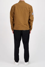 Camel cotton jacket with zipped chest pockets - Image n°4