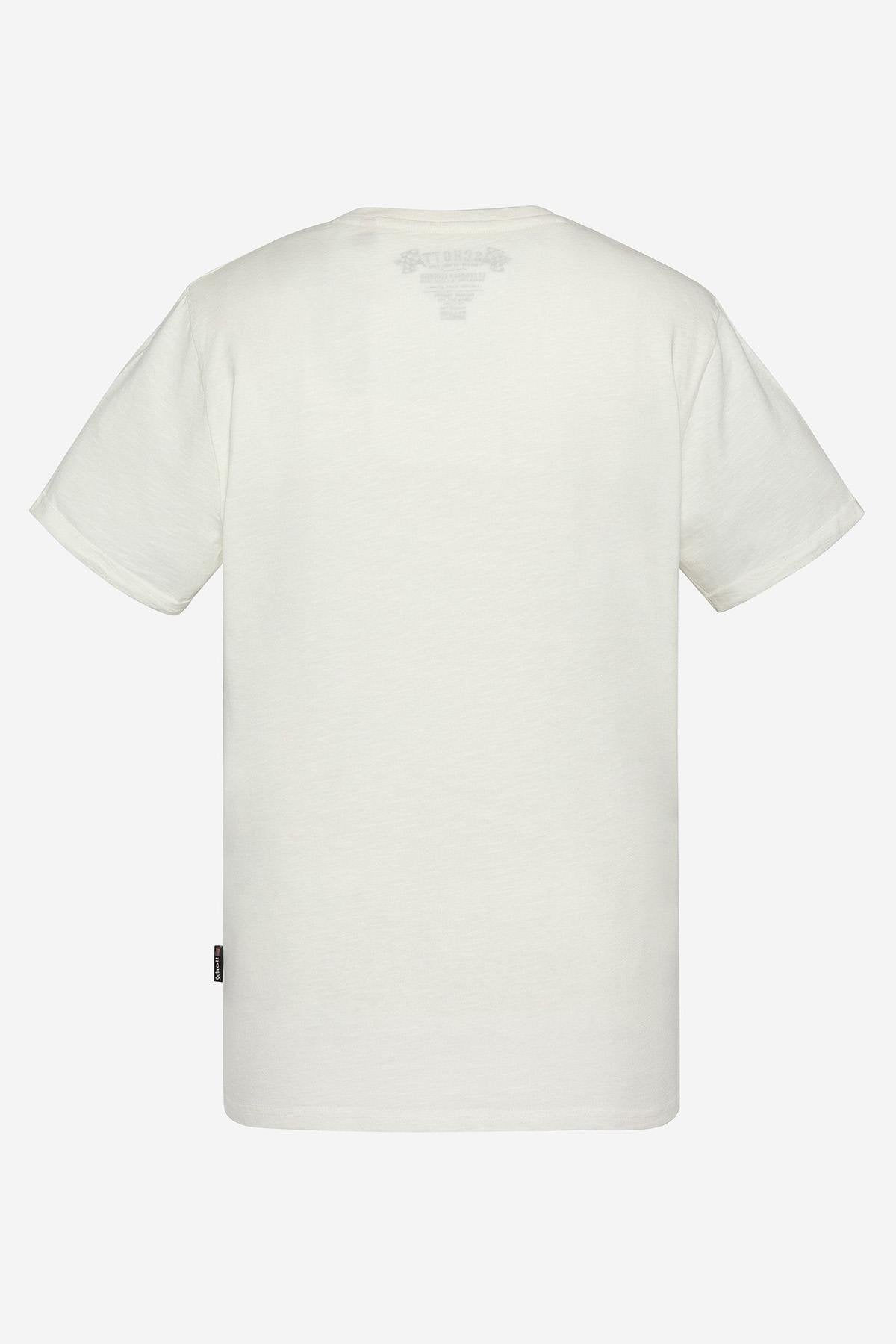 Off-white cotton T-shirt with heart print - Image n°5