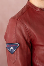 Dark red lambskin jacket, Steve McQueen-inspired. Soft and timeless. - Image n°6