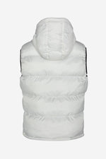 White nylon sleeveless down jacket - Image n°7
