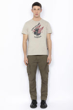 Vintage style cement colored t-shirt - Image n°3
